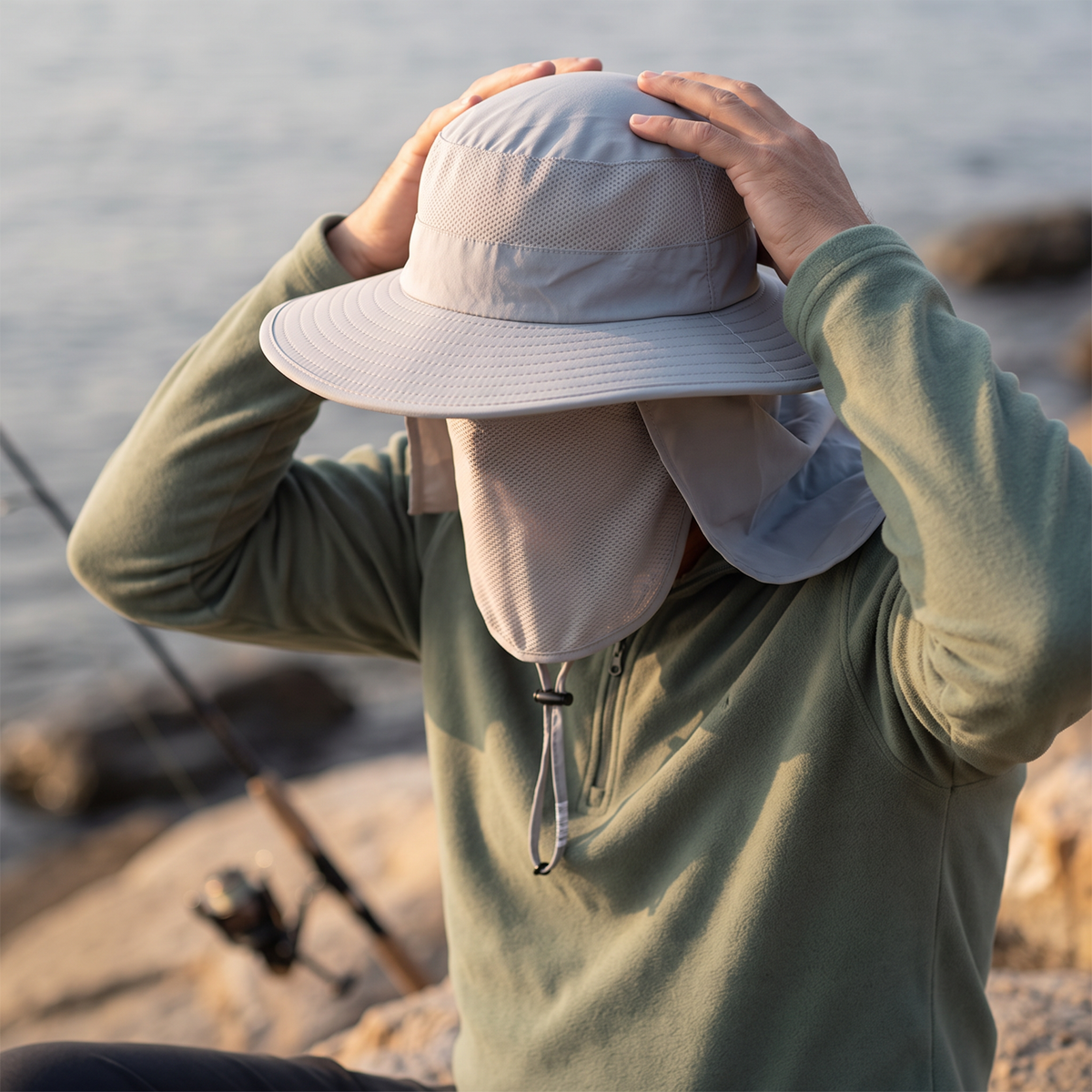 Fishing Sun Hat – Wide Brim UV Protection Hat with Face Cover